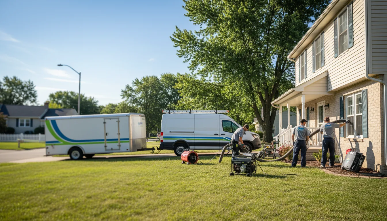 Flooded Basement Restoration And Cleanup With Repair in Huntsville, IL near me